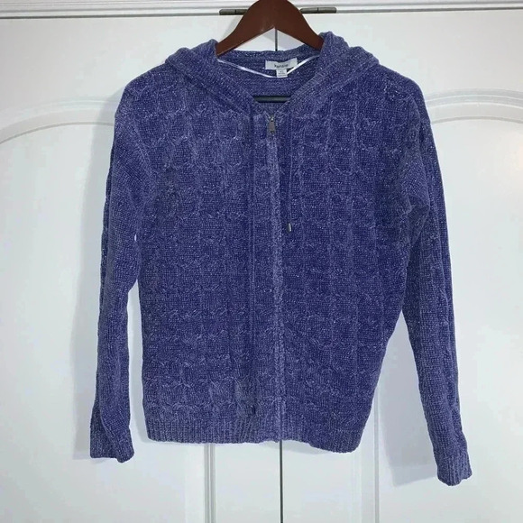 Kensie Hooded Zip Sweater​​ - Picture 1 of 6